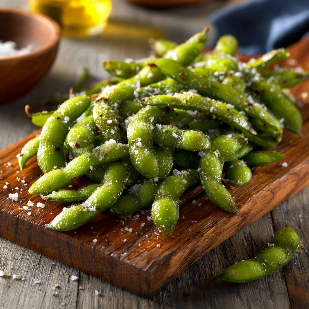 Garlic Herb Edamame Pods