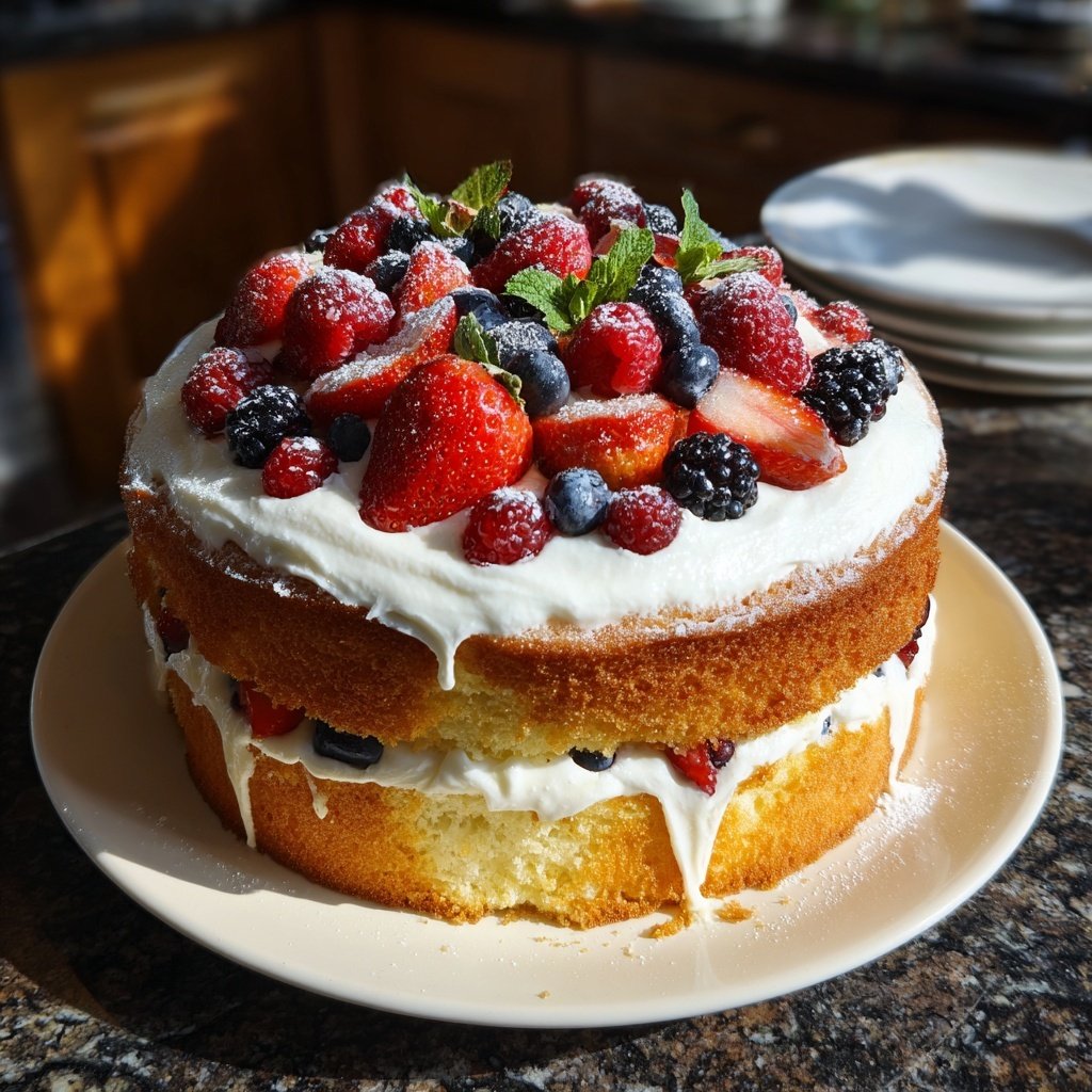 Dessert Vanilla Sponge Cake