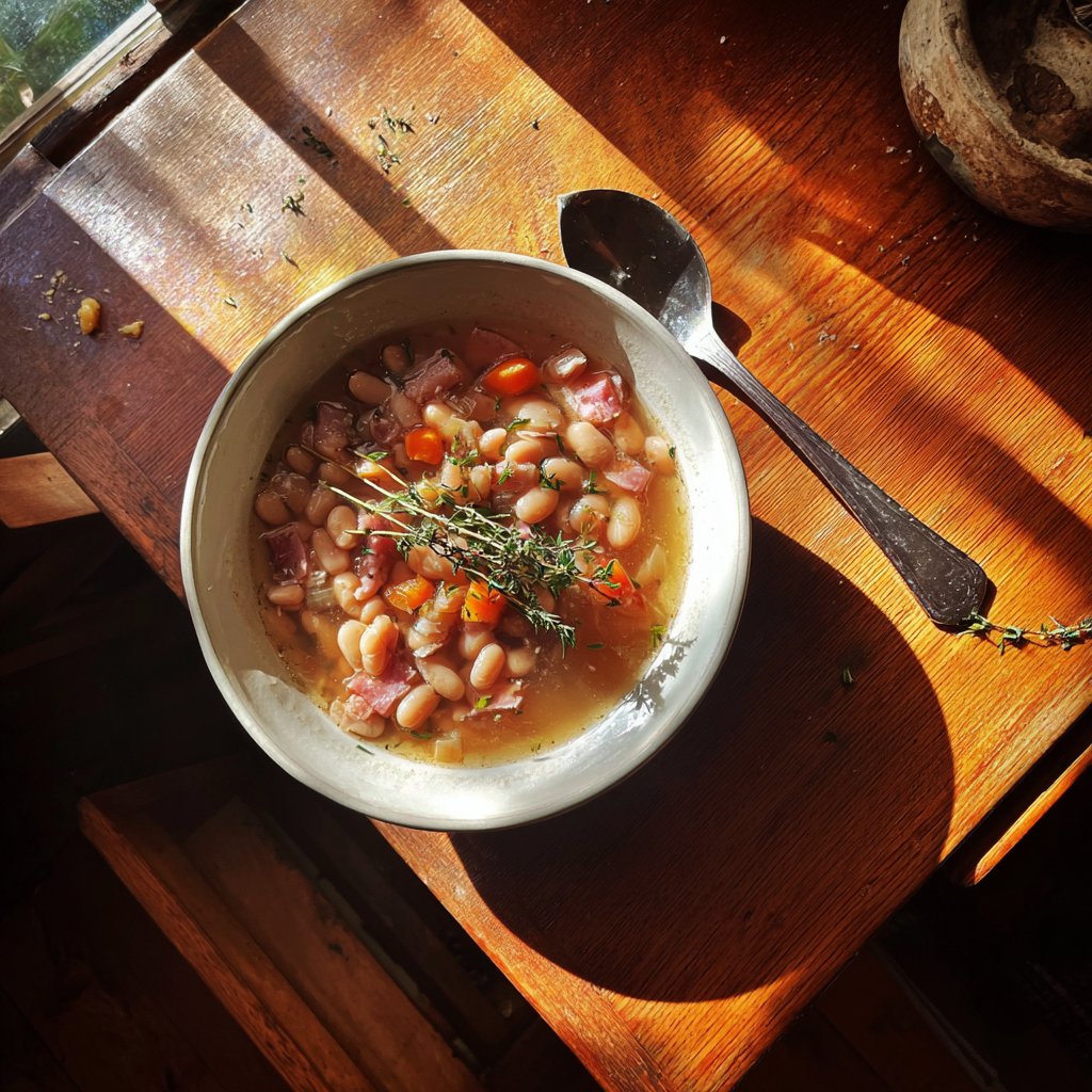 Ham and Bean Soup with Thyme