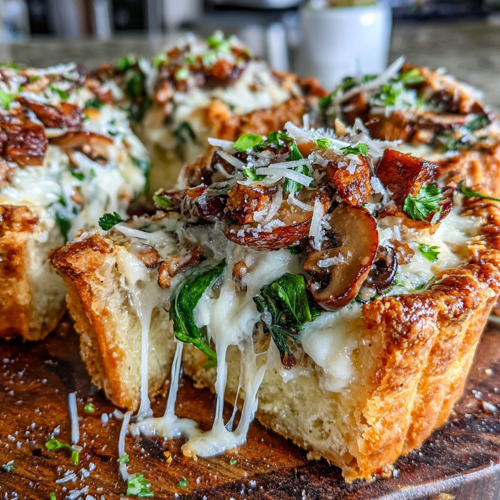Savory Mushroom Spinach Tart