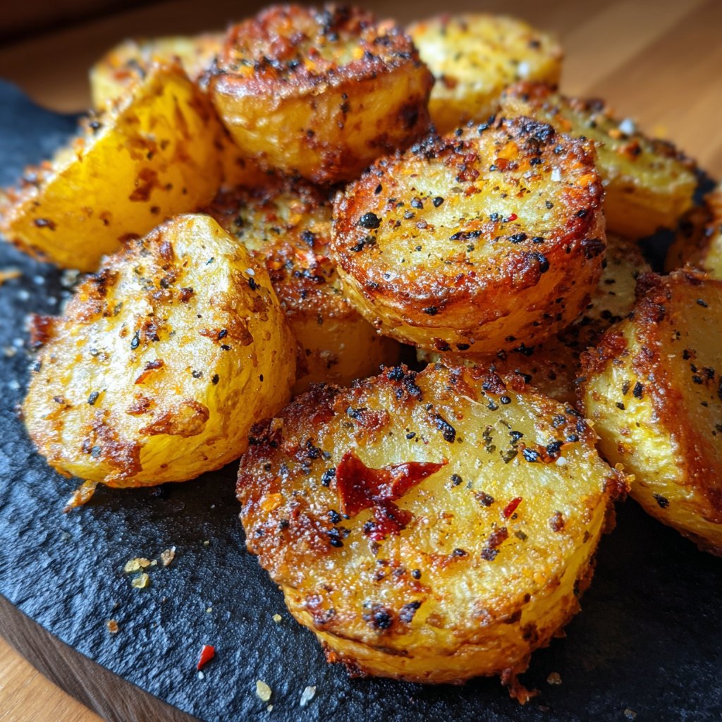Crispy Saffron Infused Potatoes