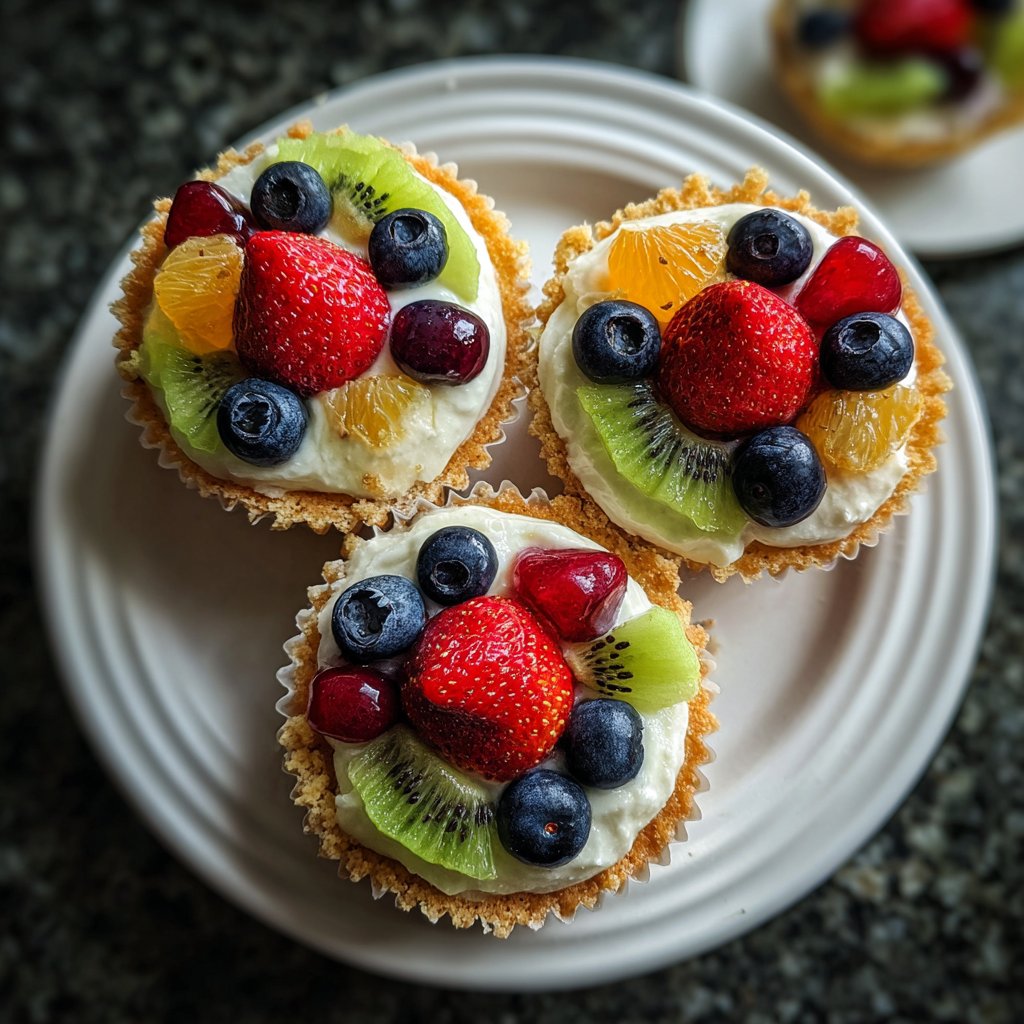 Colorful Fruit Tart Cupcakes
